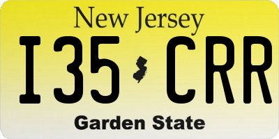 NJ license plate I35CRR
