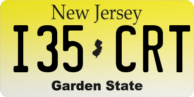 NJ license plate I35CRT