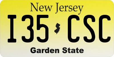 NJ license plate I35CSC