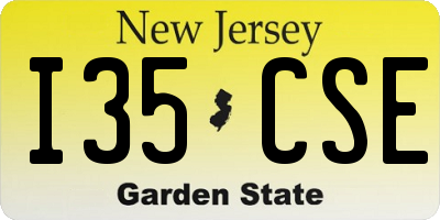 NJ license plate I35CSE