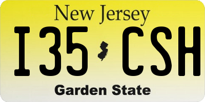 NJ license plate I35CSH