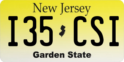 NJ license plate I35CSI