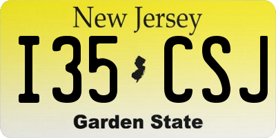 NJ license plate I35CSJ