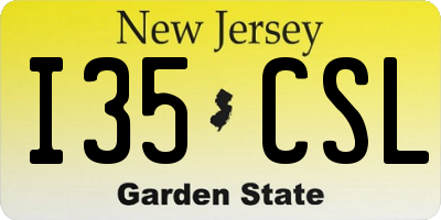 NJ license plate I35CSL
