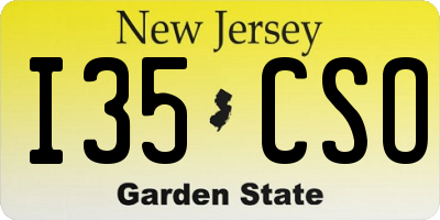 NJ license plate I35CSO
