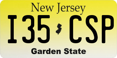 NJ license plate I35CSP