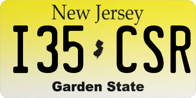 NJ license plate I35CSR