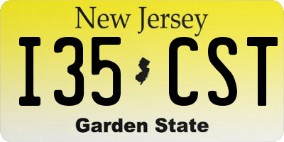 NJ license plate I35CST