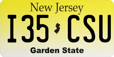 NJ license plate I35CSU
