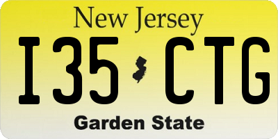 NJ license plate I35CTG