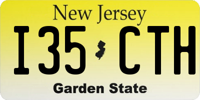 NJ license plate I35CTH