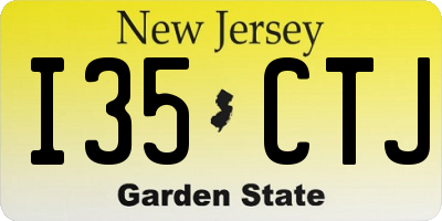 NJ license plate I35CTJ