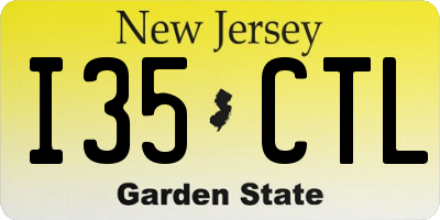 NJ license plate I35CTL