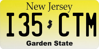 NJ license plate I35CTM