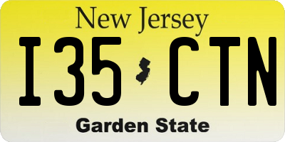 NJ license plate I35CTN