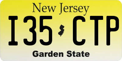 NJ license plate I35CTP