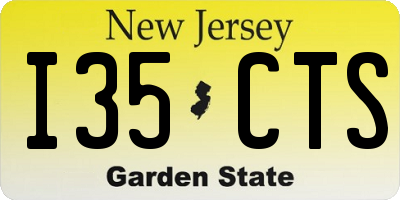 NJ license plate I35CTS