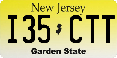 NJ license plate I35CTT