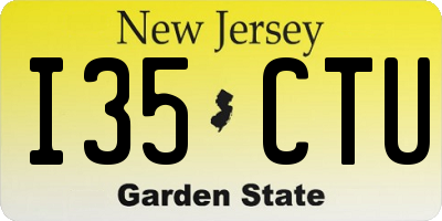 NJ license plate I35CTU