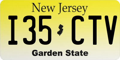 NJ license plate I35CTV
