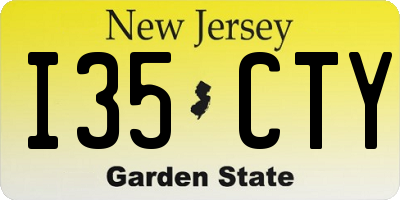 NJ license plate I35CTY