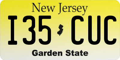 NJ license plate I35CUC