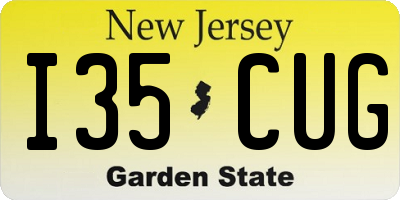 NJ license plate I35CUG
