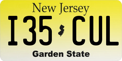 NJ license plate I35CUL