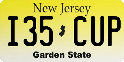 NJ license plate I35CUP