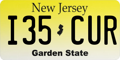 NJ license plate I35CUR