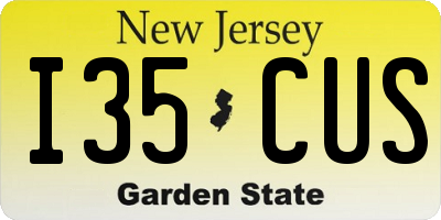 NJ license plate I35CUS