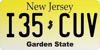 NJ license plate I35CUV
