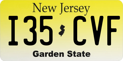 NJ license plate I35CVF