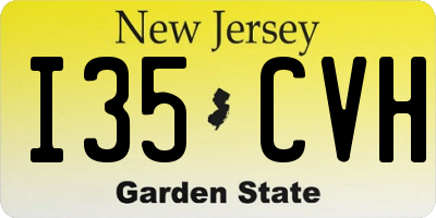 NJ license plate I35CVH