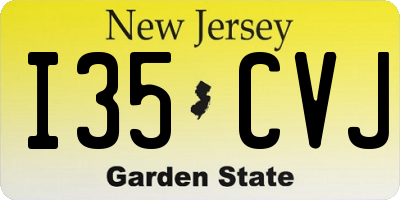 NJ license plate I35CVJ