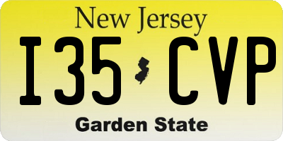 NJ license plate I35CVP