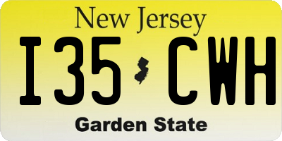 NJ license plate I35CWH