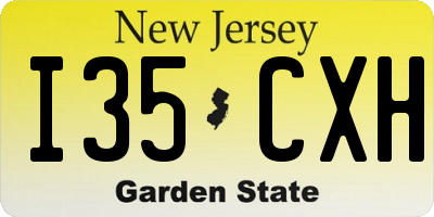 NJ license plate I35CXH