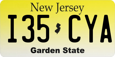 NJ license plate I35CYA