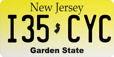 NJ license plate I35CYC