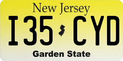 NJ license plate I35CYD