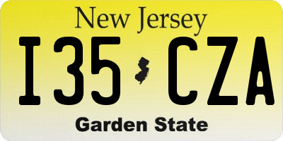 NJ license plate I35CZA