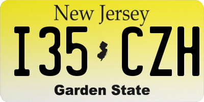 NJ license plate I35CZH