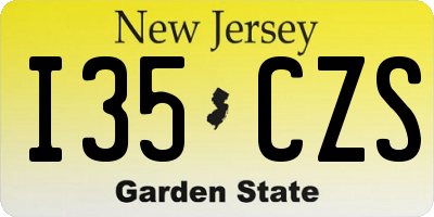 NJ license plate I35CZS