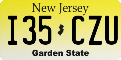 NJ license plate I35CZU