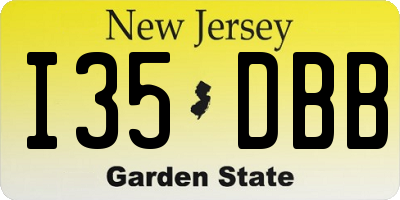 NJ license plate I35DBB