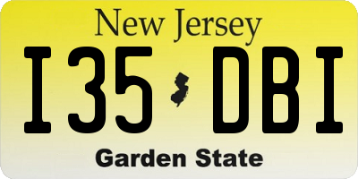 NJ license plate I35DBI