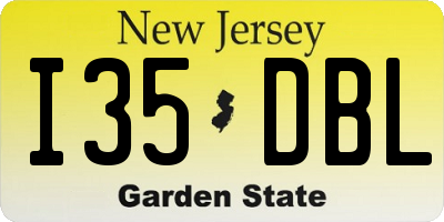 NJ license plate I35DBL