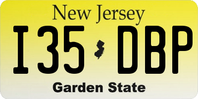 NJ license plate I35DBP