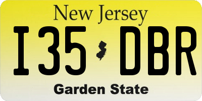 NJ license plate I35DBR